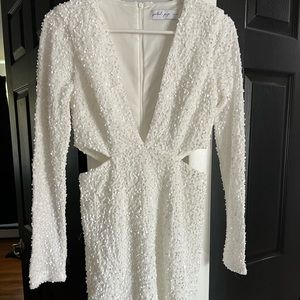 Petal and pup size small white sequin dress